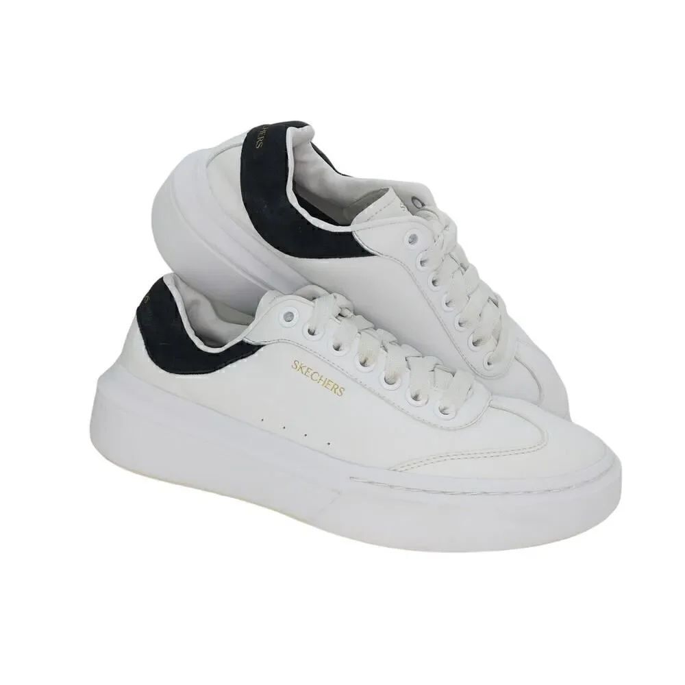 Skechers Court Classic Womens Pre-owned White & Black Sneakers - sz. 9